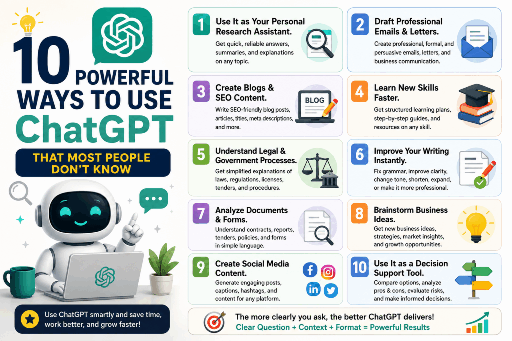 10 powerful ways to use ChatGPT that most people don’t know.